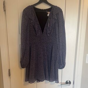 Elegant Black Floral Women's Dress